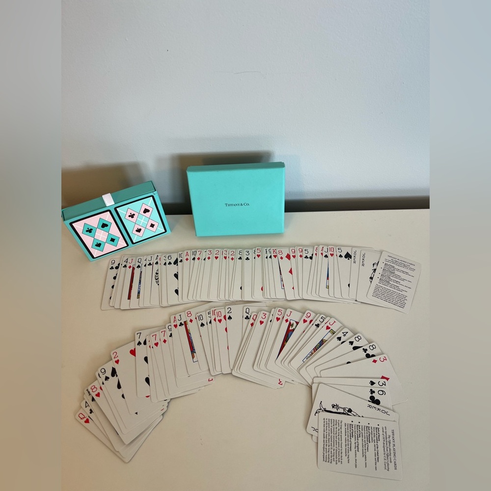 Tiffany & Co. Elegant Card Deck includes 2 sets